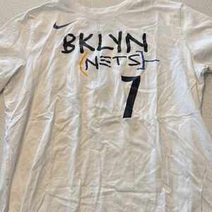 Nike White BKLYN Nets Short Sleeve Tee
